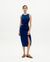 Robe 3 en 1 en coton bio | bleu "navy big seersucker wila dress"