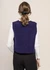 Pull sans manches en laine bio | violet "vest wool blend - deep purple" - Rotholz