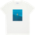 T-shirt imprimé en coton bio | blanc "flat earth natural"