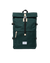 Sac à dos rolltop en matière recyclée | vert "bernt dark green with natural leather"