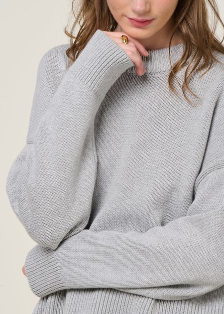 Pull en coton bio | gris "yagmur - light grey" - Jan'n June