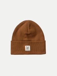 Bonnet camel en coton bio - falksson beanie cinnamon