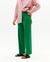 Pantalon côtelé vert en ecovero et coton recyclé - chroma green trash dalia pants