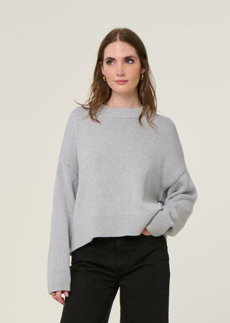 Pull en coton bio | gris "yagmur - light grey" - Jan'n June
