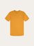 T-shirt jaune brodé palmiers en coton bio - alder slub honey gold - Knowledge Cotton Apparel