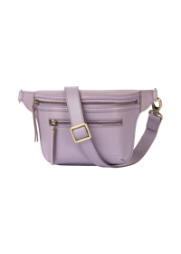 Sac banane en cuir | mauve "beck's bum bag - pale mauve leather"