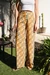 Pantalon ample en coton bio et ecovero | multicolore "big tiles wide leg pant topaz orange" - Brava Fabrics