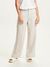 Pantalon ample beige en lin - posey natural linen pants light feather gray