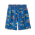 Short bleu à motifs en recyclé - baggies shorts happy jam bayou blue