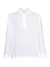 Polo manches longues en lin bio | blanc "loose linen polo shirt bright white" - Knowledge Cotton Apparel - 5