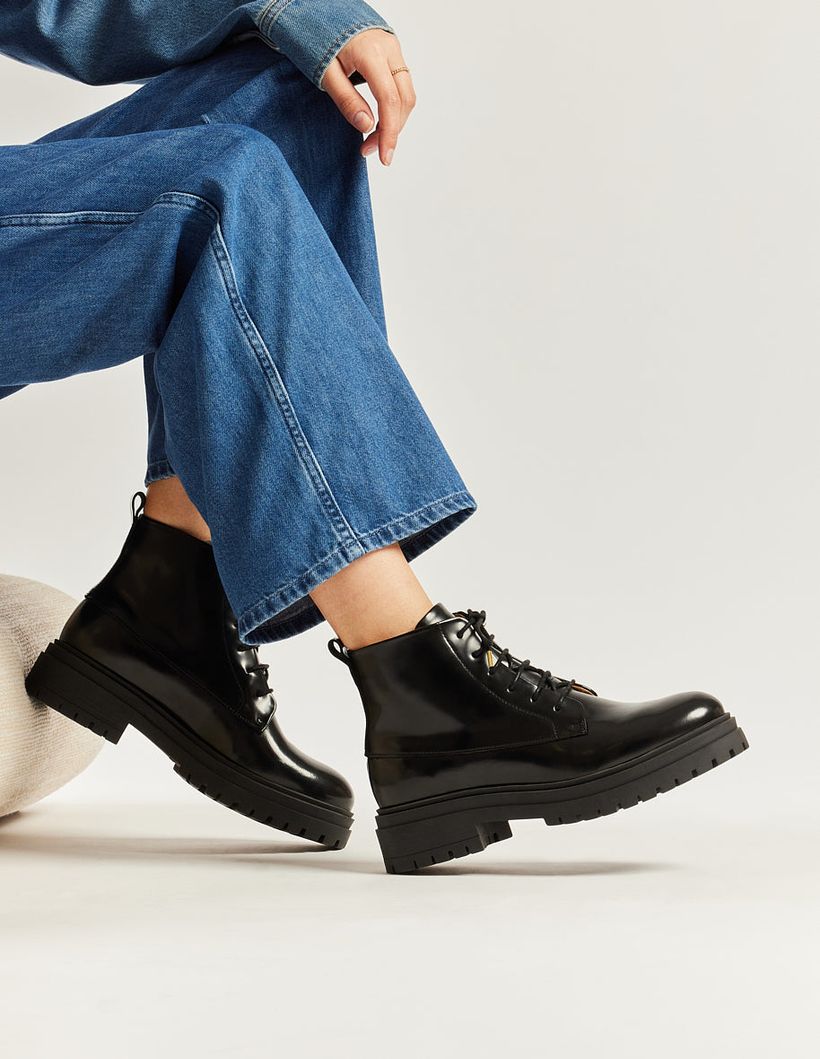 Bottines en cuir certifié | noir "bérénice" - Odaje ex M.Moustache