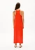 Robe longue en ecovero | rouge "nisaa litaa poppy red" - Armedangels