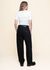 Jean ballon en coton bio et recyclé | noir "brooke high barrel - nero nero" - Mud Jeans