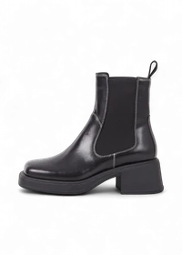 Bottines en cuir certifié | noir "dorah - black white"