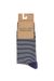 Chaussettes hautes rayées bleues en coton bio