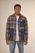 Veste matelassée en coton bio et matière recyclée | carreaux "checked quilted overshirt green check"