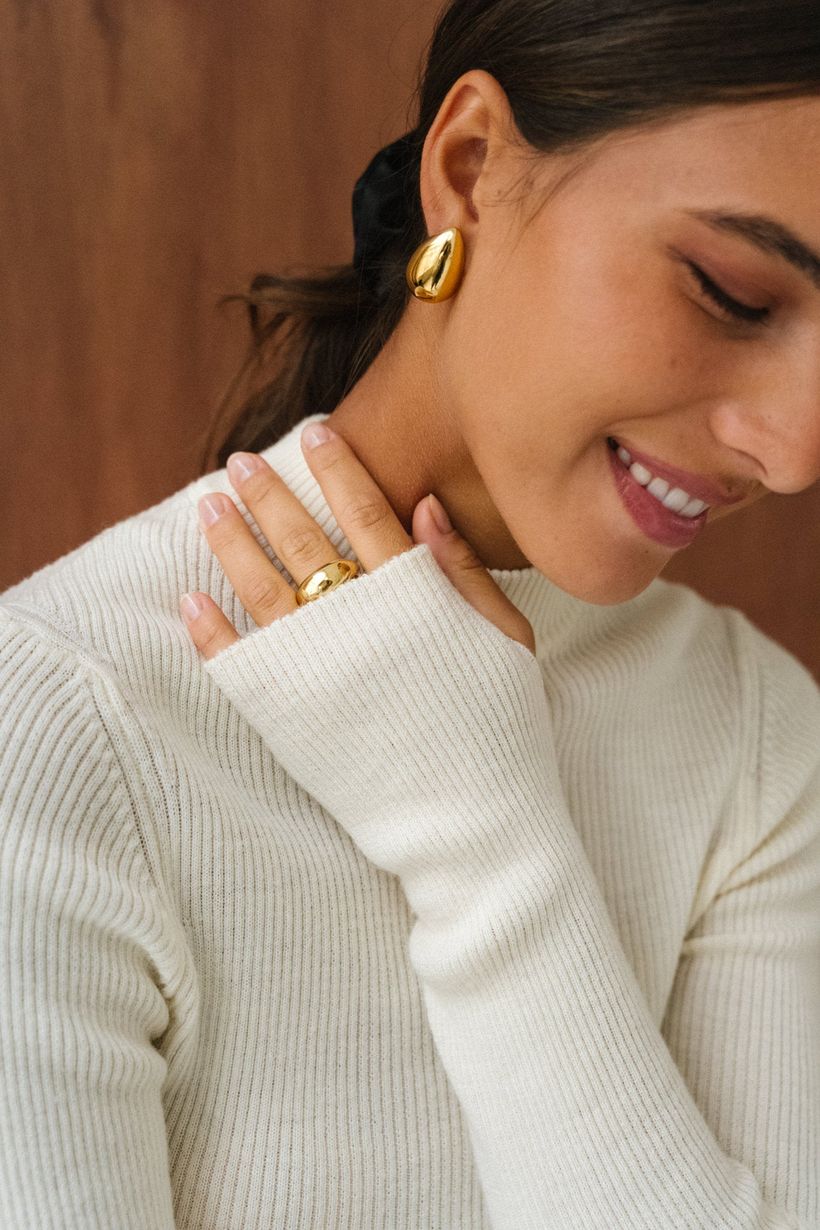 Pull côtelé en laine mérinos certifiée | écru "merino wool rib knit - egret" - Knowledge Cotton Apparel