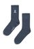 Chaussettes bleues grises en coton bio et recyclé - saamu indigo