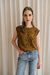 Top en tencel | marron "neraali leopaa - dark camel" - Armedangels