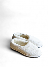 Chaussons en laine recyclée | écru "marcel naturel" homme