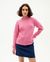 Pull maille rose en laine certifiée - pink hera knitted sweater