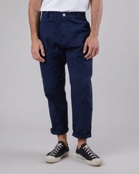 Pantalon ample en coton bio | marine "carpenter pant navy blue"