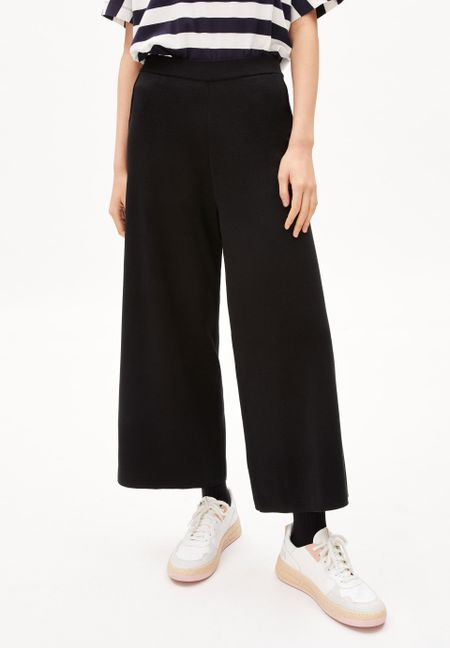 Pantalon ample noir en tencel et coton bio - apaania black