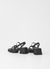 Sandales compensées en cuir certifié | noir "hennie - black" - Vagabond - 4