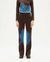 Pantalon droit en ecovero | marron "flower naia pants - brown" - Thinking Mu