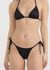 Culotte de bain en matières recyclées | noir "solar swim tie bikini bottom - shimmer night"