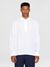 Polo manches longues en lin bio | blanc "loose linen polo shirt bright white"