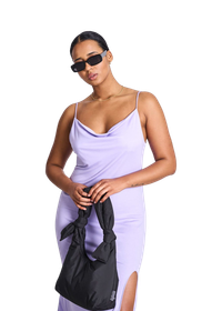 Robe midi à bretelles en tencel | lilas "midi dress helen lavender"