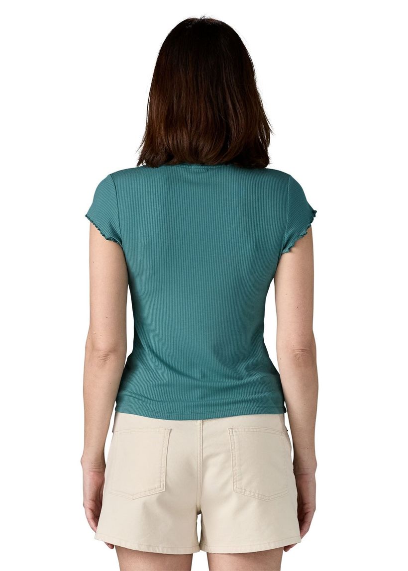 T-shirt en tencel | turquoise "w's rib knit top" - Patagonia