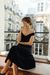 Robe patineuse noire en coton bio - sally - Marianne by Marie Jordane