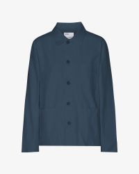 Veste en coton biologique | bleu "organic workwear jacket - petrol blue"