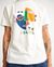 T-shirt imprimé blanc en coton bio - the colors