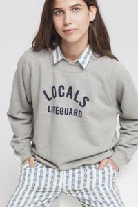 Sweat gris en coton bio - locals lifeguard