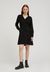 Robe mi-longue noire en lenzing - ceylonaa