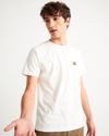 T-shirt blanc à motif en coton bio - sol white t-shirt - Thinking Mu