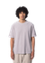 T-shirt ample velours en coton bio | gris clair "basic t-shirt velour - fog"