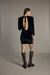 Robe en velours upcyclé | noir "alma" - Nitah