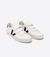 Baskets à scratchs en cuir sans chrome | noir "recife chromefree leather white black" - Veja