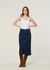 Jupe en coton biologique | bleu "boel painter denim skirt dark blue - dark blue" - Nudie Jeans