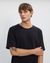 T-shirt épais côtelé en coton bio | noir "heavy ribbed t-shirt - true black" - Rotholz