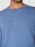 T-shirt manches longues en coton bio | bleu "bo long sleeve henley moonlight blue" - Knowledge Cotton Apparel