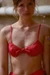 Haut de maillot rouge en recyclé - guanaco