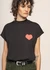 T-shirt en coton bio | noir "heart volta t-shirt - black" - Thinking Mu