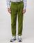 Pantalon droit en coton biologique | vert "corduroy pleated chino pants green - green"