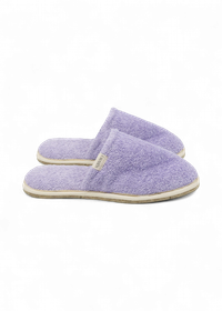 Chaussons en éponge et laine recyclée | violet "simone éponge lilas"