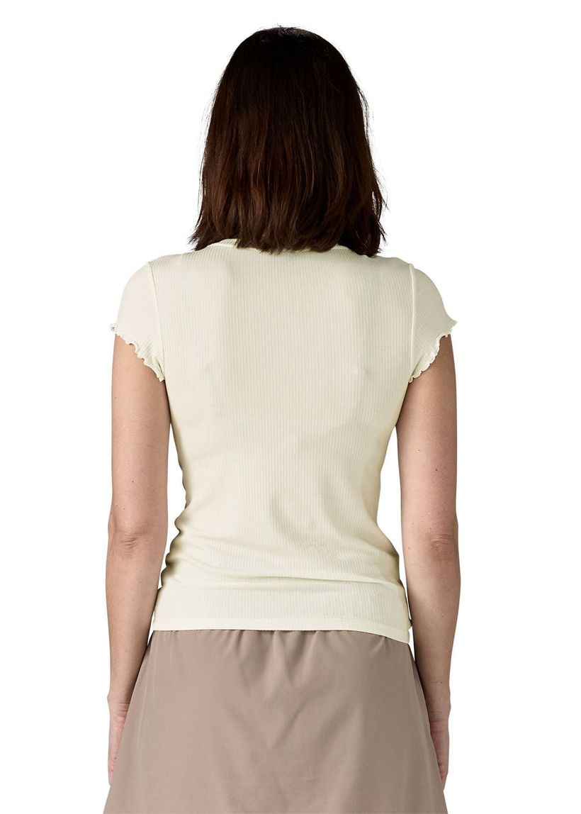 T-shirt côtelé en tencel | blanc "w's rib knit top - white" - Patagonia